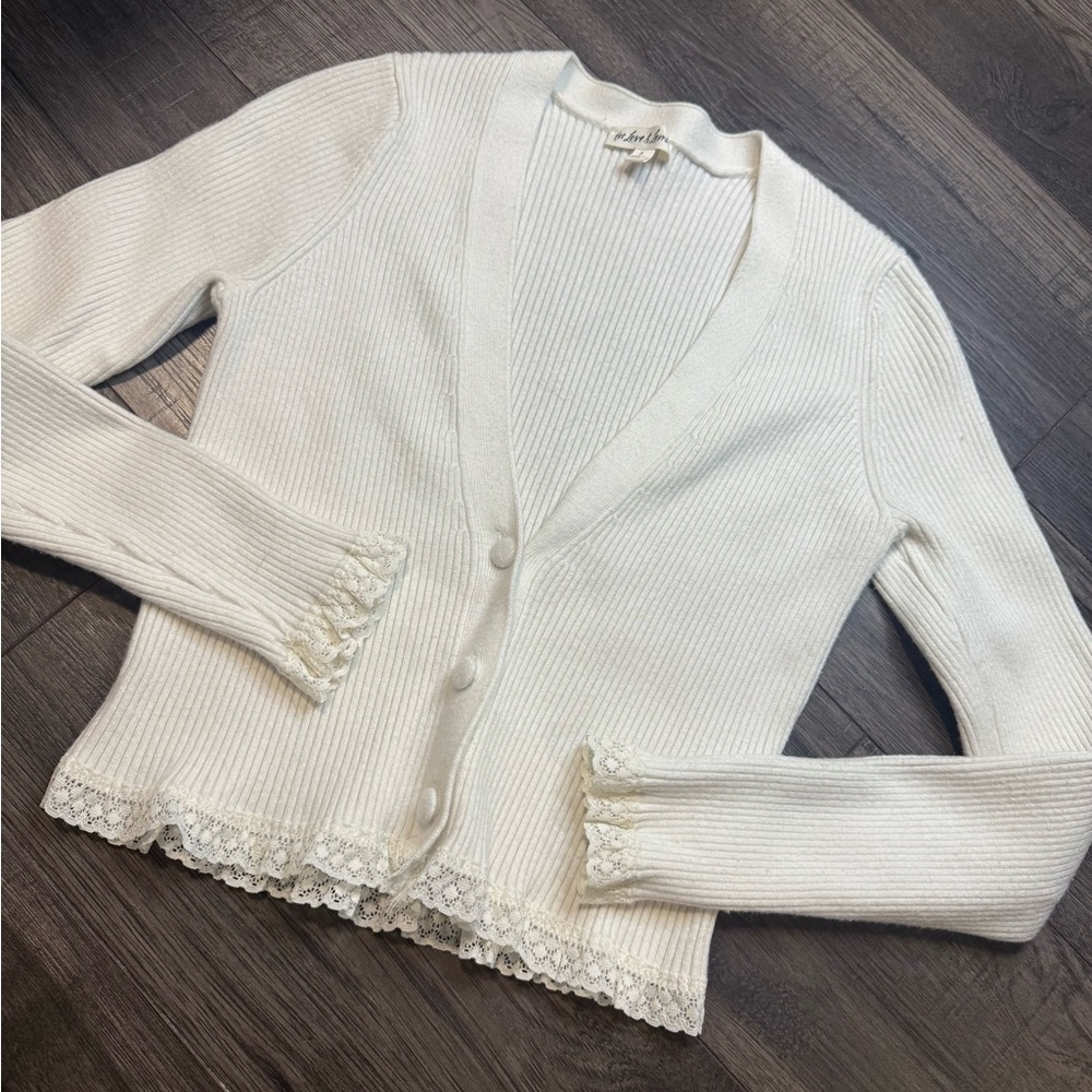 For Love and Lemons | Lace Hem Cardigan